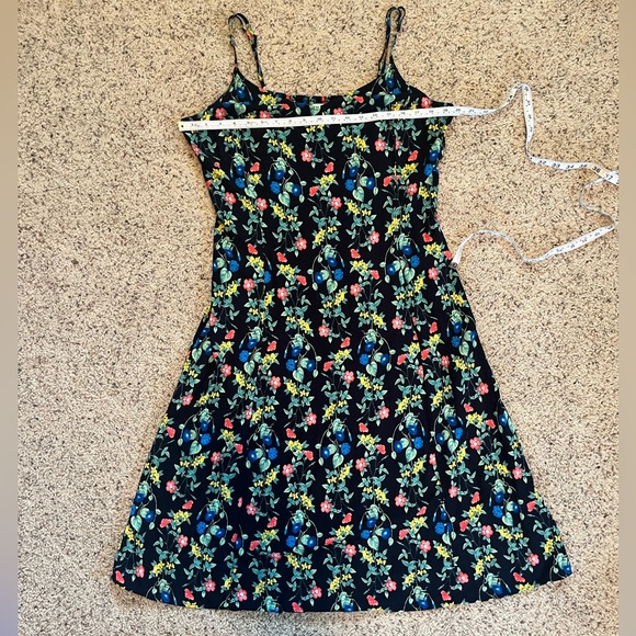 Old Navy XL Floral Midi Black Sundress - Picture 3 of 6